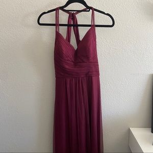 Bill Levkoff 7012 Wine Bridesmaid Dress